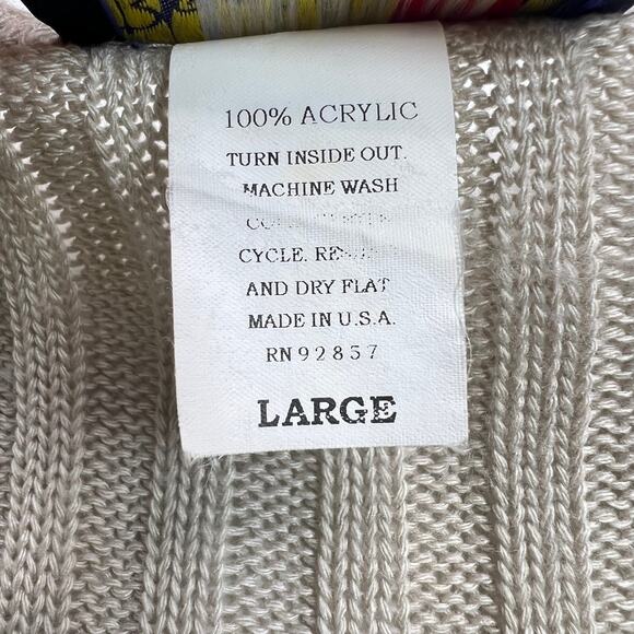 Absolutely Vintage Baby-Tee Top Open-Knit 3/4 Sleeves Boho Y2K Clean Girl Size L - Picture 12 of 12